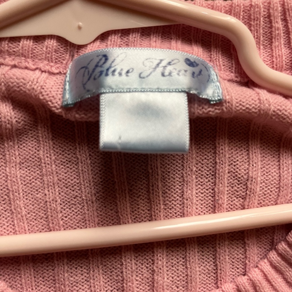 Pink Ribbed Women's Sweater - Picture 3 of 3
